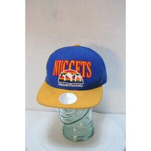 Mitchell & Ness Denver Nuggets Basketball Blue Gold snapback Dad trucker hat cap